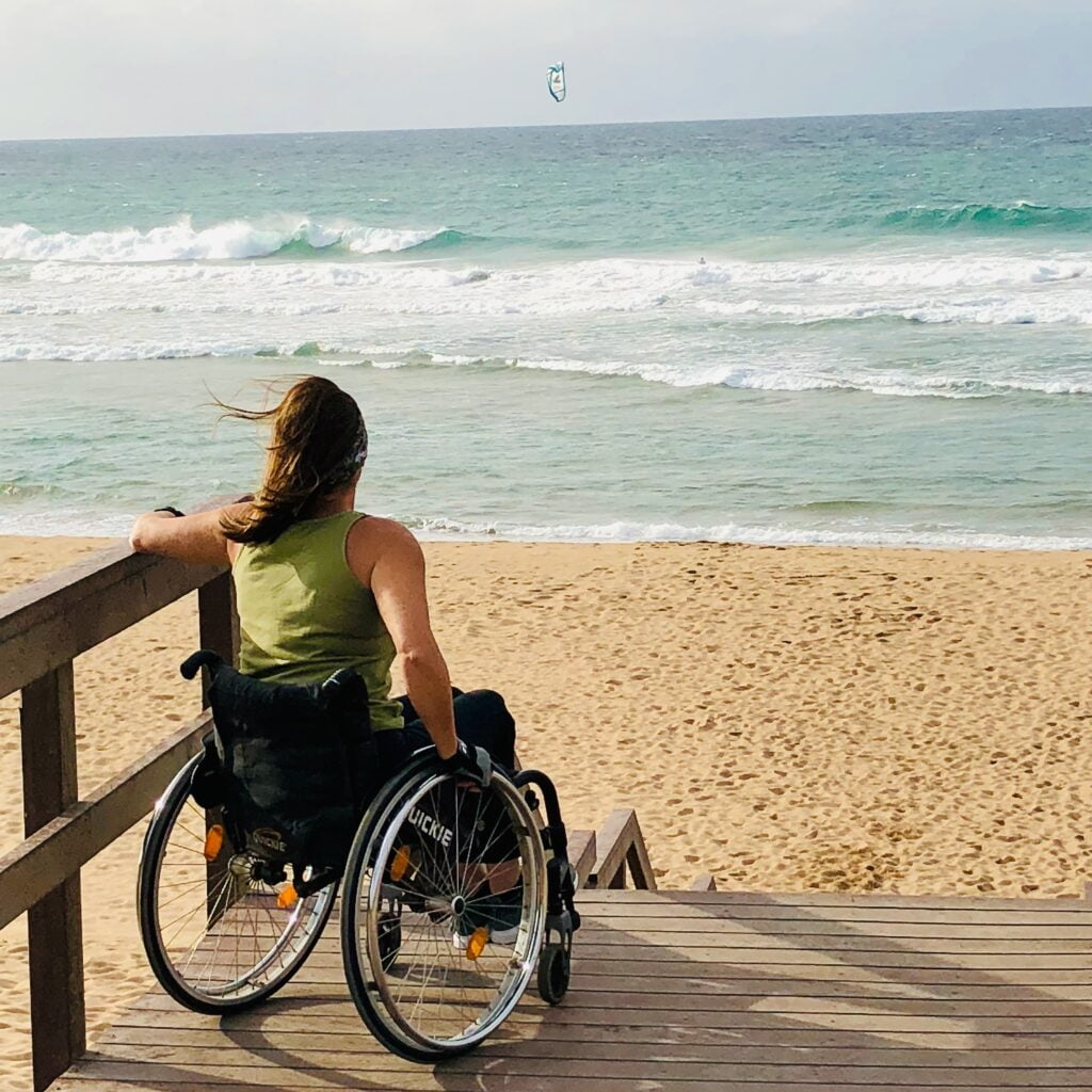 Wheelchair at the beach