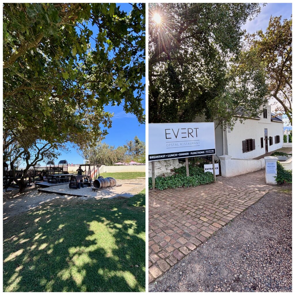 play area and gravel parking