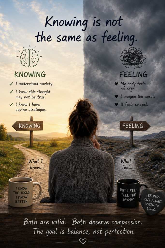 knowing not the same as feeling